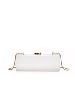 Vintage Circular Rectangle Clutch Women Pu Leather Crocodile Pattern Wallets Gold Metal Chain Handbag Design Evening Party Purse 23x6x8.5cm balta