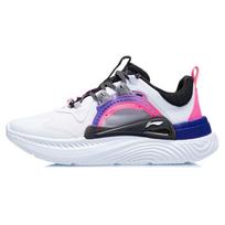 Li-Ning  Spark White Fluorescent Pink Women Sneakers Standard-White Black AGLR092-1 36⅓