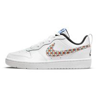 Nike Court Borough Low 2 SE GS Happy Hoops Kids Sneakers White Multi-Color Black DM8096-100 35.5