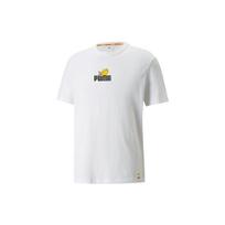 Puma Garfield Cartoon Logo Print Short Sleeve T-Shirt Men Tops White 534433-02 S white