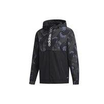 Adidas Neo Short Sleeve Graphic Windbreaker Men Outerwear Black FN6543 M