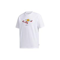 Adidas Neo Lazy Egg Round Neck Fitted Sports T-Shirt Men Tops White GL7213 M