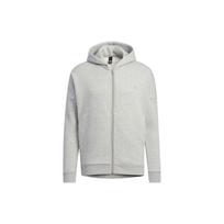 Adidas Solid Color Simple Letter Print Zip-Up Hoodie Jacket Unisex Tops Grey HM2683 M white