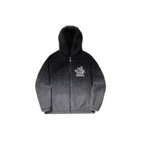 Li-Ning X Steven Harrington Gradient Alphabet Zip Hoodie Fleece Unisex Hoodie Black Grey AWDTD05-3 XXXL black