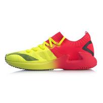 Li Ning Wind Chaser vientisos mezginio žemo profilio bėgimo bateliai moterims sportbačiai geltoni raudoni ARBN222-9 35⅔