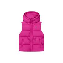 FILA Solid Color Zip Hooded Sleeveless Down Vest Women vests Daisy-Purple F11W344922F-PU S