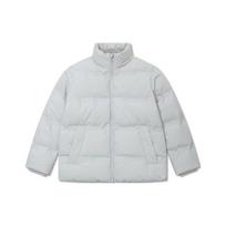 Levis FW22 Solid Color Stand Collar Zipper Long Sleeve Down Jacket Unisex outerwear Gray White A5167-0001 L