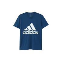 Adidas Breathable Letter Logo Fitness Dopamine Round Neck Casual Printed Short Sleeve T-Shirt Men T-Shirt Blue GJ2721 S white