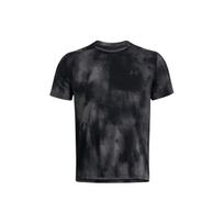Under Armour American Vintage Logo Tie-Dye Print Crew Neck Short Sleeve T-Shirt Men T-Shirts Black 1382615-001 L black