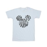 Disney Womens/Ladies Mickey Mouse Animal Cotton Boyfriend T-Shirt S balta