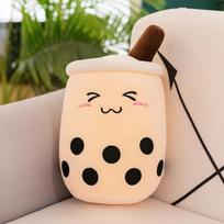 New simulated fruit bubble tea cup cute throw pillow plush toy milk tea doll 25cm【0.14kg】 ruda
