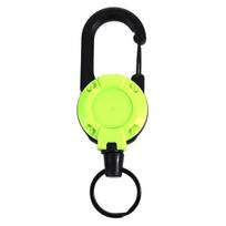 Portable Retractable Keychain Carabiner Badge Holder Strong Load-bearing Compact Size Portable Telescopic Keychain žalia