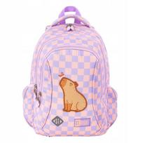 Mokyklinė kuprinė St.Right Capybara, 20 l, violetinė ir rožinė
