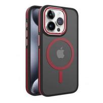 iLike    Apple    iPhone 15 Pro Max DUAL METAL FRAME MAGSAFE CASE    Red