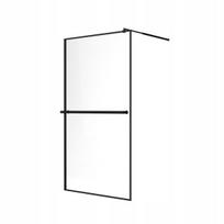 Dušo sienelė stiklas 8mm Walk-in 140cm juoda pakaba Szyba Esg Loft