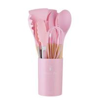 12PCS Food Grade Silicone Cooking Area Cookware Utensils Turner Spatula Measuring Spoon Practical Cooking Tool Kitchenware Set for Home