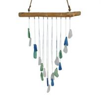 Sea Glass Wind Chime for Outside Handcrafted Coastal Style Hanging Wind Chime for Garden Backyard Home Indoor Outdoor Decoration Sets