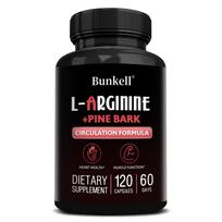 L-arginino HCl maisto papildas, su prancūziškos pušies žievės ekstraktu, 120 kapsulių buteliuke 120 Capsules