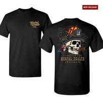 Firefighter Mental Health Awareness T-Shirt, Legacy Kid Firefighter Skull Graphi S įvairiaspalvis