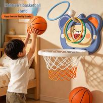 TEMI Kids Indoor Basketball Hoop & Ring Toss Set