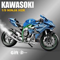 1:9 H2 H2R Lydinio Lenktyninio Motociklo Modelis Metalinis Liejinys Bėgių Sportinio Motociklo Modelis Su Garsu Ir Šviesa Su Purškikliu Vaikams Žaislai Dovanos