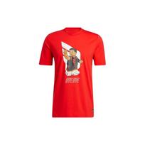 Adidas X Lego Co-Branded Dame Fun Brick Print Basketball Short Sleeve T-Shirt Men Tops Red HA7056 M red