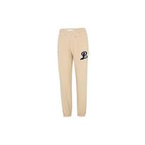 PUMA Team Sweatpants With Solid Color Logo Men Bottoms Beige 539269-67 L