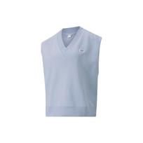 Puma Solid Color V-Neck Pullover Vest Women Vests Ice-Blue 535358-21 M
