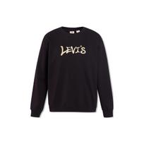 Levis Letter Logo Printed Crew Neck Casual Sweatshirt Men sweatshirt Black A5507-0000 S