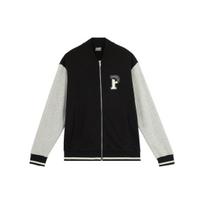 Puma Color Block Knit Jacket With Letter Print Men Jackets Black 678713-01 L white