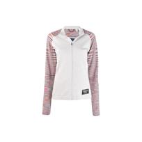 Adidas X Missoni Collaboration Vintage Sports Stand Collar Printed Zip Jacket Women Jacket Gray DS9326 XXS