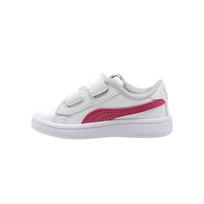 Puma Smash v2 Infant White Magenta Haze Baby Sneakers Fig Grey-Violet 365174-08 20