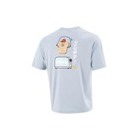 Puma American Retro Fun Print Sports Crew Neck Short Sleeve T-Shirt Men Tops Light-Blue 533104-61 XL white
