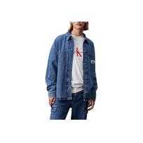 Calvin Klein Denim Unlined Pointed Collar Rigid Cotton Jacket Men Jackets Medium-Blue J30J324865-1A4 L
