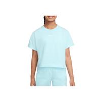 Nike Sportswear Swoosh Essential Comfortable Soft Fashionable Short Sleeve Kids Tops Glacier-Blue FZ5559-474 L