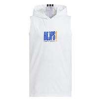 Adidas Basketball Hooded Climacool Loose Comfortable Basketball Vest Unisex Tops White JZ7472 S