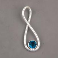 London Blue Topaz Gemstone 925 Sterling Silver Jewelry Handcrafted Pendant 1.66  PP-20-4