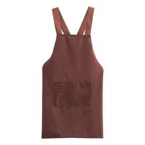 Waterproof Kitchen Apron Anti-fouling Sleeveless Restaurant Uniform Striped Style Cross Back Catering Work Clothes Universal kava