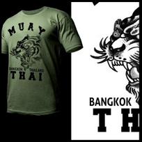 Muay Thai T-shirt Thai boxing Thailand martial arts combat sports XL green tee 3XL