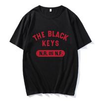 NRNF The Black Keys Tee Summer Cotton Short Sleeve Men T-shirt Unisex Streetwear Heavy Mental Fashion Male Tshirts Graphic Merch XS