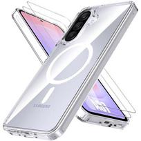 Coque Magnétique pour Samsung Galaxy A37 5G - Antichoc Transparent - 2 Verres Trempés