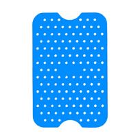 Reusable Double Basket Double Pot Rectangular Air Fryer Silicone Mat Non-Stick Heat Resistant Cooking Liner for Kitchen Accessories One Size mėlyna