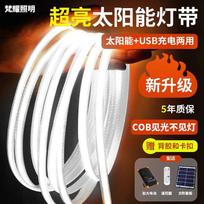 Fanyao Outdoor Waterproof COB Solar LED Light Strip White Light 6000K