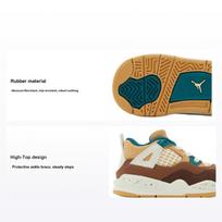 Air Jordan 4 Retro TD Cacao Wow Baby Sneakers Brown Geode-Teal Ale-Brown FB2215-200 22 beige