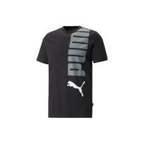 PUMA Letter Print Vintage American Crew Neck Loose Short Sleeve T-Shirt With Drop Shoulder Men Tops Black 675688-01 L gray