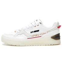 Li Ning 001 Btc Btc Boom Sintetinės Odos Dvisluoksnė Karvės Oda Neslystantys Atsparūs Dėvėjimuisi Lengvi Žemo Profilio Ridinėjimo Batai Moteriški Sportbačiai Balti AGCS130-1 37