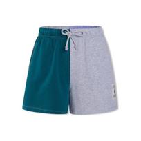 Levis Knitted Ribbed Color Block Drawstring Casual Shorts Women shorts Blue Gray A5007-0003 L
