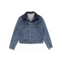 Levis FW22 Color Block Lapel Single-Breasted Casual Denim Jacket Women jackets Blue A0324-0005 XS