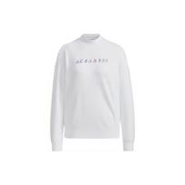 Adidas Neo Letter Logo Print Loose Round Neck Long Sleeve Sweatshirt Women sweatshirt White H18610 XL