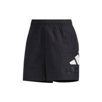 Adidas Sub Logo Shorts With Bold Logo Solid Color Straight Leg Elastic Waist Sports Casual Shorts Women Shorts Black GL5629 L